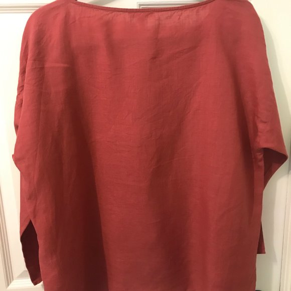 Eileen Fisher 100% Organic Linen Top - Picture 2 of 7